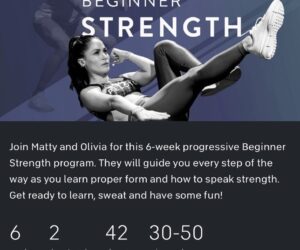 Peloton Beginner Strength Program with Olivia and Matty: Schedule, Class List